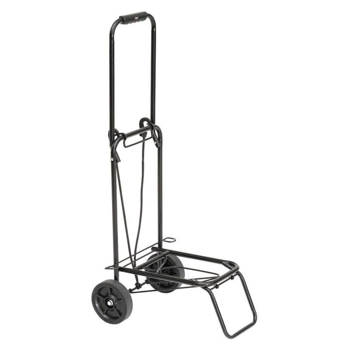 Adjustable Folding Luggage Cart Portable Hand Trolley Lightweight Luggage Cart Carrying MAX Load 40KG