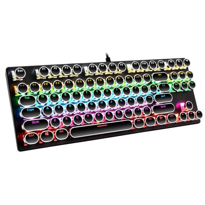 LEAVEN K550  87 key mechanical keyboard  RGB (round keys (replaceable)) fully mechanical 100% orignal