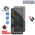 Tecno Spark 30 Privacy Screen Protector Full Coverage Tempered Glass Film 9H Hardness Upgrade Edge Protection For tecno spark30 - Black. 