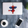 Spiderman Hanging Laptop Sticker, Peel and Stick, HD Print and Laminated Vinyl Sticker Waterproof Stickers, Bike Stickers, Car Stickers, Home Decoration Stickers, Scratch Protection Sticker by Sticker Studio. 