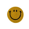 Korean smiley handmade cotton thread woven placemat ins expression insulation pad coaster pot pad cute thick pad. 
