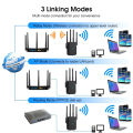 Doomhot WiFi Repeater 2.4Ghz Wireless Range Extender WiFi Signal Booster 1200Mbps Wi-Fi Signal Amplifier Network Routers Network Extender for AP Router Range EU Plug. 