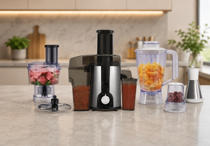 Imported Professional Electric Meat Chopper With Blender, Whisker, Vegetable Cutters / Food Processor