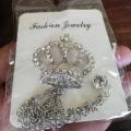 Silver Golden Crown Brooches For Men Women. 