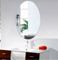 Self-Adhesive Flexible Mirror Wall Stickers, Oval-Shaped Non-Glass Decorative Mirror Sheets. 