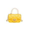 Lock Buckle Fashion Accessories PVC Grid Pattern Large Capacity Chain Mini Crossbody Bag for Women. 