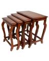 HIGH QUALITY Victoria Style Wooden Nesting Tables Chinioti Solid Sheesham Wood Nesting Tables Set of 4 (Coffee table Serving table , Furniture Wooden ). 