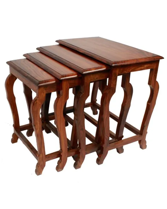 HIGH%20QUALITY%20Victoria%20Style%20Wooden%20Nesting%20Tables%20Chinioti%20Solid%20Sheesham%20Wood%20Nesting%20Tables%20Set%20of%204%20(Coffee%20table%20Serving%20table%20,%20Furniture%20Wooden%20)%20-%20Image%202