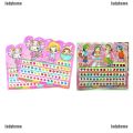 1Sheet Colorful Kid Crystal Stick Earring Sticker Kids Jewellery Party Toy Gift. 