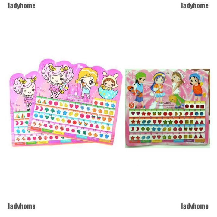 1Sheet%20Colorful%20Kid%20Crystal%20Stick%20Earring%20Sticker%20Kids%20Jewellery%20Party%20Toy%20Gift%20-%20Image%202