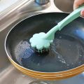 Stainless Steel Scrubbers with Handle Flower Shaped Cleaning Brush Steel Scrubbers Dish /Coffeemaker/Sink Brushes Kitchen Cleaning Tool. 