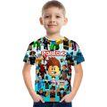 ROBLOX （3-13 Years Old） Kids Fashion T-Shirt Boys Daily Short Sleeve Shirts Baby Casual Tops Games Adventure Summer Clothes. 