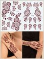Fashion Stickers Temporary Water Proof Henna Tattoos/ Mehndi Stickers / Arabic Henna stickers/ instant mehndi stickers. 