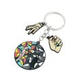 Wednesday Addams Keychain Gothic Enid Wednesday Badge Thing Hand Metal Pendant Keyring Car Backpack Key Holder Accessories Gifts. 