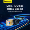 Baseus Cat7 Ethernet Cable, 10Gbps Ultra Speed Gigabit Round RJ45 LAN Cable, Pure Copper Internet Network Wire for Gaming PS4, Xbox One, PS5, PC Laptop Router, Computer. 
