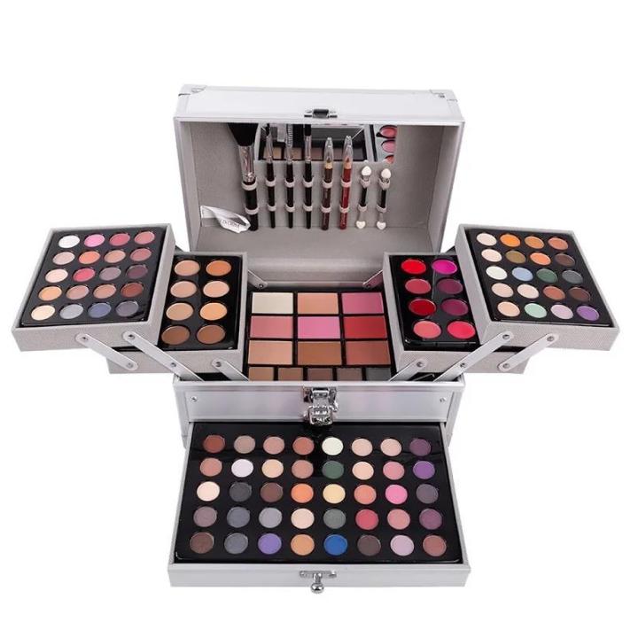Professional Makeup Kit Set with Eyeshadow Palette, Lip Gloss, Lipstick, Concealer, Brushes