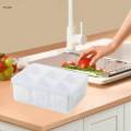 Food Storage Container 6 Compartments Partitioned Food Storage Container for Countertops Cabinets. 