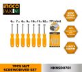 Ingco 7Pcs Nut Screwdriver Set. 