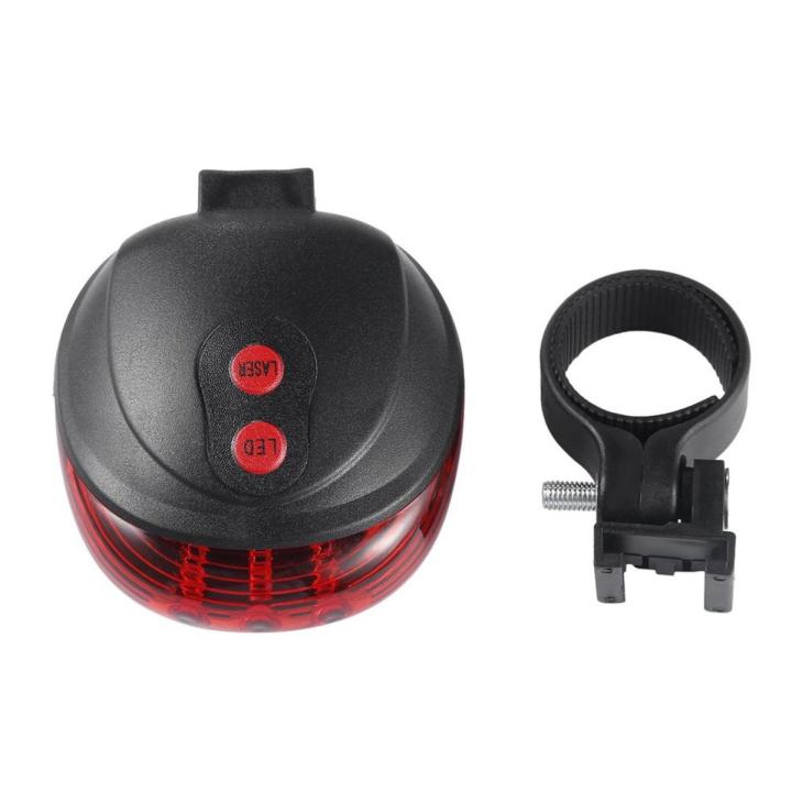 5 LED Laser Cycling Bike Light Rear Lamp Waterproof Laser Tail Warns Flashing--Red Cross lines