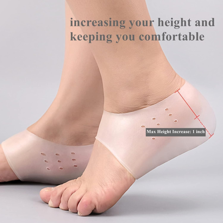 Invisible Height Lift Half Socks & Silicone Gel Heel Insert Pads - Image 6