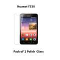 2Pcs Huawei Y530 Tempered Glass Screen Protector Polish Glass For Huawei Y530. 