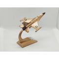 F-16 / F16 fighting falcon diecast plastic model Golden color miniature size 4 inches. 