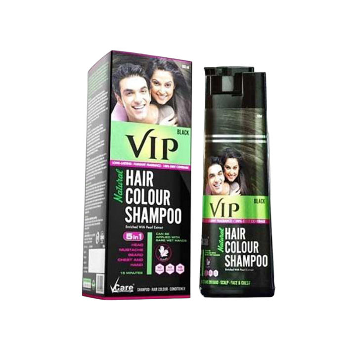 VIP HAIR COLOUR SHAMPOO (BLACK and BROWN)180ML