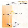 360 Degree Rotating Garment Rack 4 different shape – Durable Metal Frame, Powder Coated Finish, with Wheels – Ideal for Home or Boutique. 