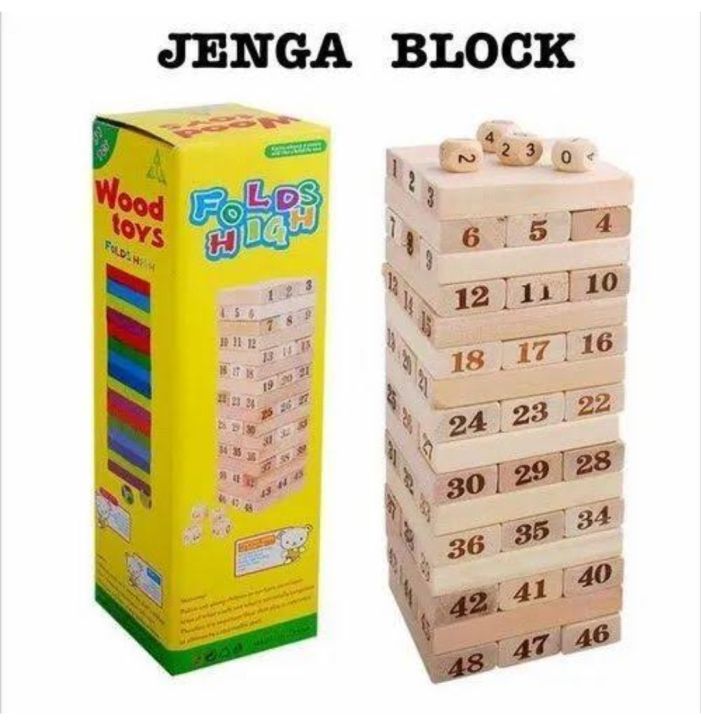 Jenga Wooden Stacking Game for Kids & Adults 54pc and 48 pcs