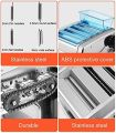 Techmanistan Electric Pasta Machine, Noodle Maker, Stainless Steel Pasta Maker Machine, Pasta Roller Machine, for Spaghetti Ravioli Home Use, Silver, 135W. 