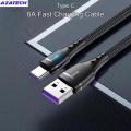 AzaTech 6A Fast Charging USB Type C Cable Wire For Super Fast Charging + Data Transmission. 