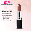 Swiss Miss Lipstick Metallic Brown (MATTE-249). 