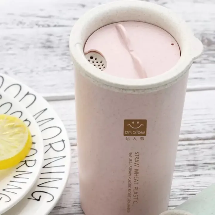 Portable%20wheat%20straw%20plastic%20Double%20layer%20coffee%20cup%20-%20Image%203