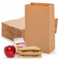 50 PCS Brown Kraft Paper Bags Paper School Lunch Bags for Bakery Cookies Treats Snacks Sandwiches Biscuit Wrapping Grocery Bags. 