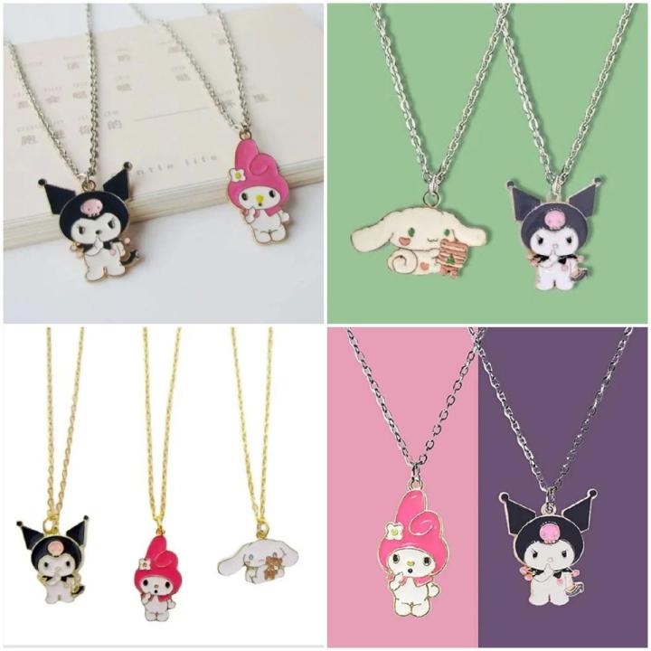 hello kitty kuromi melody cinnamoroll necklace pendant fashion jewelry for girls and womens