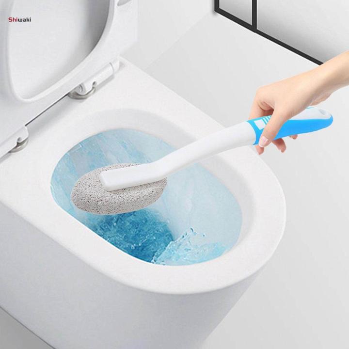 Pumice Stone for Toilet Bowl Cleaning, Toilet Bowl Cleaner ,with Extra Long Handle Toilet Bowl Brush for Removing Toilet Bowl Tiles Grout
