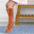 Thigh High Socks Costume Women Kids Boot Socks Stocking Plush Leg Warmers Khaki. 