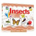 Large Flash Card With Picture of Insects Educational Puzzle 20 Cards in 1 Box Size 7 x 9.5 Inch. 