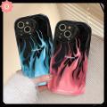 Luxury Flame Case for Infinix Hot 10 11 12 Play 30 20 9 Play Hot 30i 9 8 Note 12 G96 Smart 5 Smart 7 6 Plus 6 10 Lite Creative Fashion Freedom Fire Blue Red Couple Casing. 