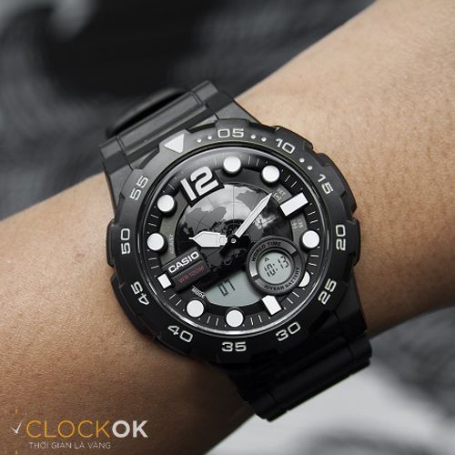 Casio%20Digital%20Youth%20Black%20Dial%20With%20Black%20Rubber%20Strap%20Men's%20Watch%20-%20AEQ-100W-1AVDF%20-%20Image%204