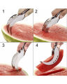 Stainless Watermelon Slicer Divider Corer Cutter Knife & Melon Scoop Fruit Tools. 