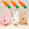 Portable Electric Pet Toy Interactive Walking Bunny Plush Toy with Sound Moving Ears Perfect Birthday Gift for Kids Boys Girls Cute Stuffed Doll for Fun Playtime Plush Rabbit Toy. 