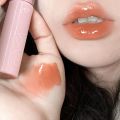 1 Piece Bow Mirror Water Lip Gloss Waterproof Lasting Non-stick Cup Jelly Lipstick Make-up. 