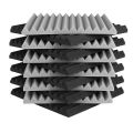 12 Pcs Acoustic Foam d,Studio Wedge Tile,Acoustic Foam Soundproof Pyramid Studio Treatment Wall Panel 2.5X30X30cm. 