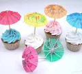 Pack of 25 - Cocktail Paper Umbrella Picks for Food Decor (Cocktail Umbrella Pick) - Cake Sweets Decoration Picks. 