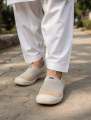 SHAZ FOOTWEAR Women's Beige Comfort Walk Slip-On - Lightweight Breathable Loafers for Ladies. 