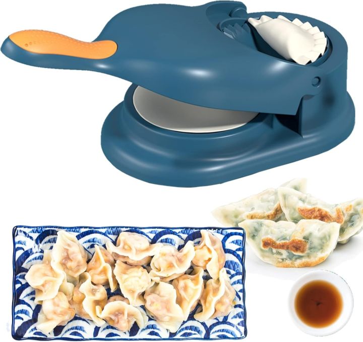 2 in 1 Dumpling Maker Machine - Samosa Dumpling Maker Kitchen Tool - Manual Dumpling Maker Mould - Make Perfect Delicious Dumpling - Manual Press - Easy To Use - Best For Making Samosa - Momos and Gujiya