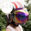 Motorcycle Helmet Bubble Visor With Bracket 3 Buttons Helmets Uv Protection Shield High Strength Motorbike Helmets Accessories. 