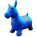 Blue Horse Hopper, Pump Included (Inflatable Space Hopper, Jumping Horse, Ride-on Bouncy Animal). 