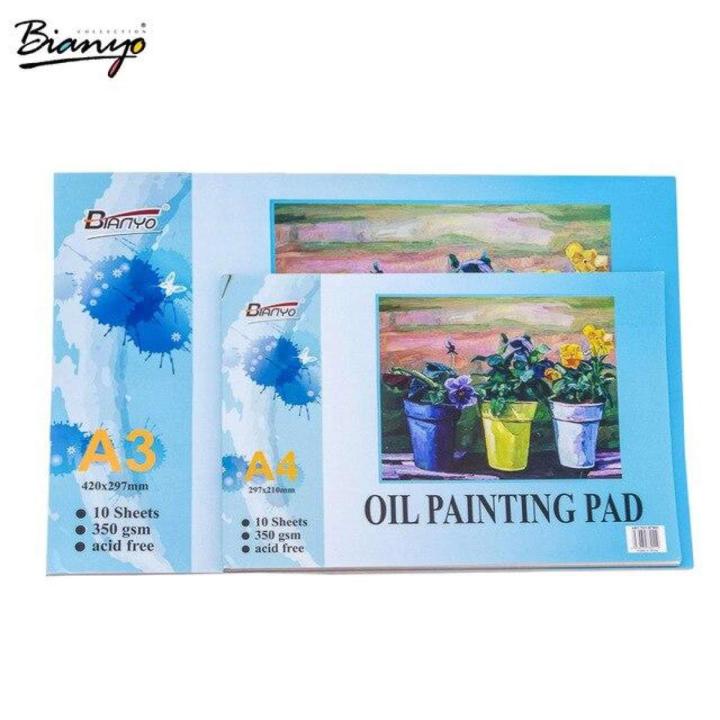 Oil Painting Paper Pad A-4 size 350GSM/10 Sheets a4 sketch book painting pad